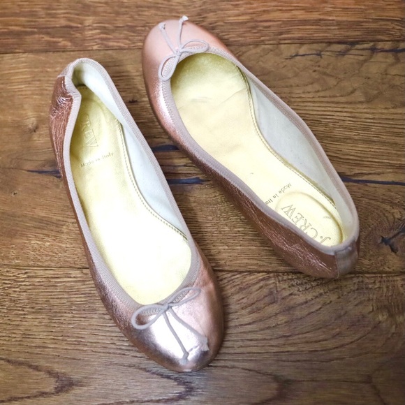 \J. Crew\• Rose Gold Bow Flats - Picture 1 of 11